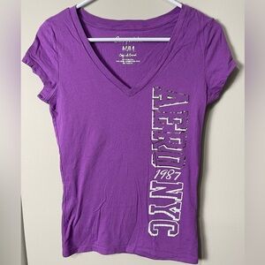Aeropostale Women's Short Sleeve V-Neck Top